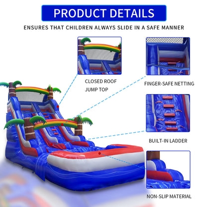 COMING Wet/Dry Tropical Oasis Commercial Inflatable Water Slide 26' x 11' x 16' H #11155